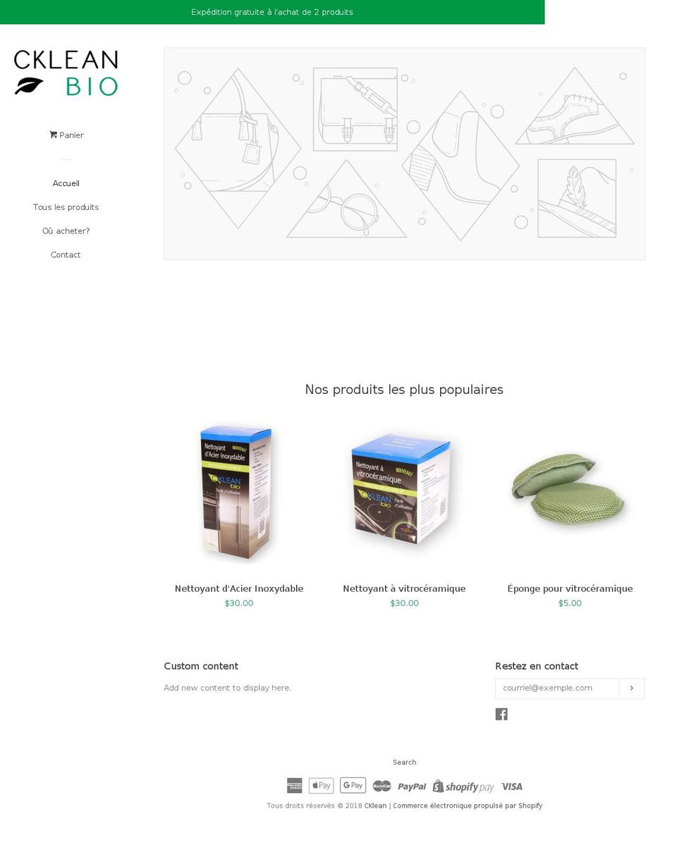 ckleanbio.com — Shopify storefront screenshot
