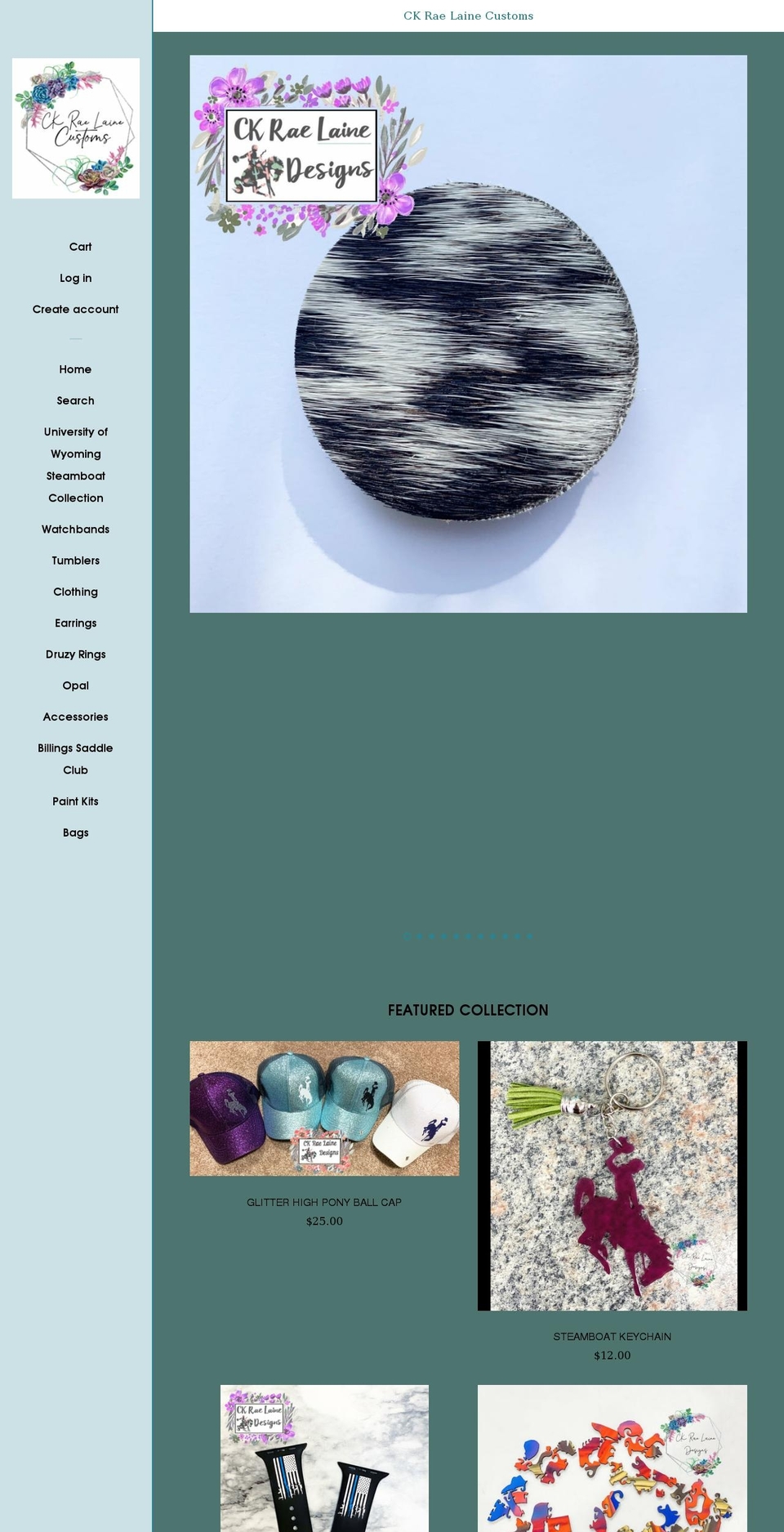 ckraelainedesigns.com shopify website screenshot