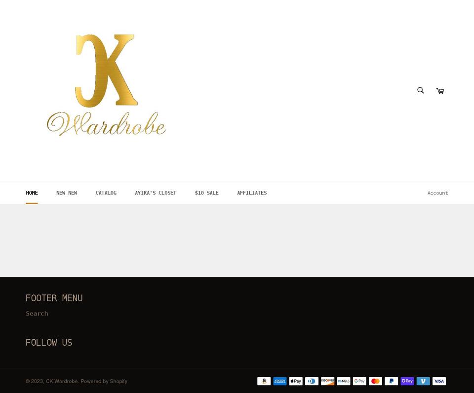 ckwardrobe.com shopify website screenshot