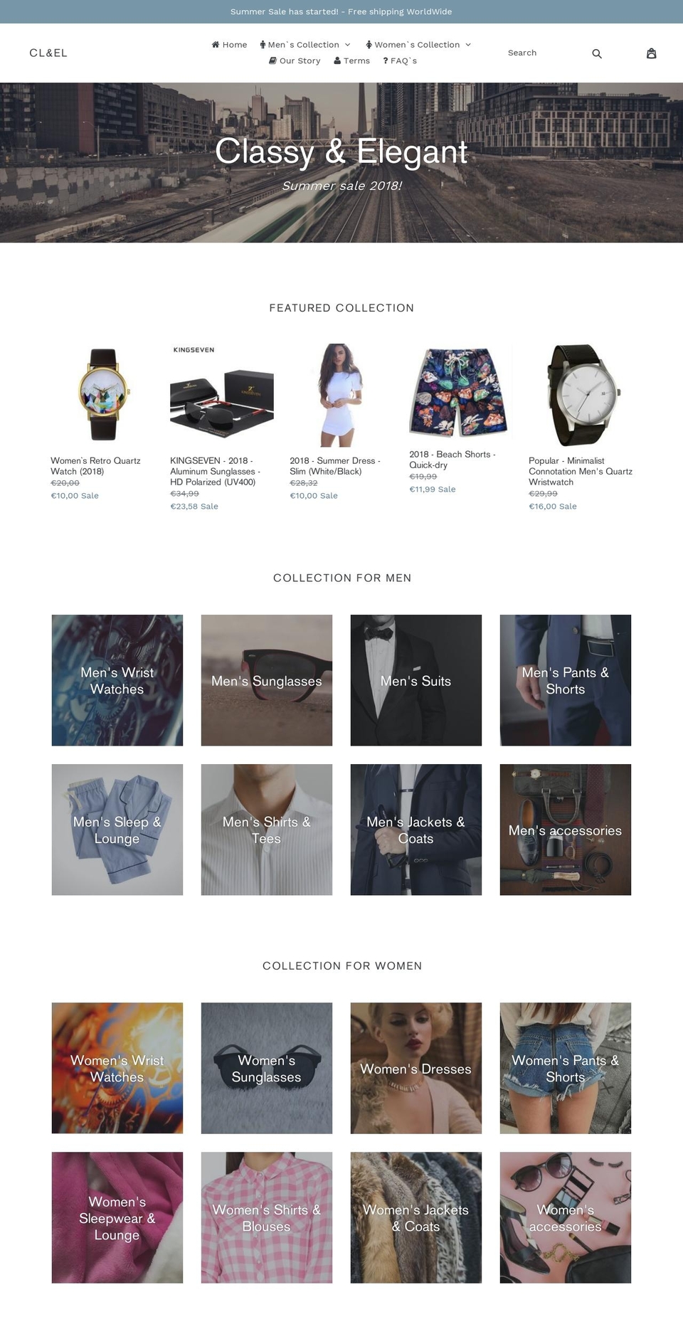 cl-el.com — Shopify storefront screenshot