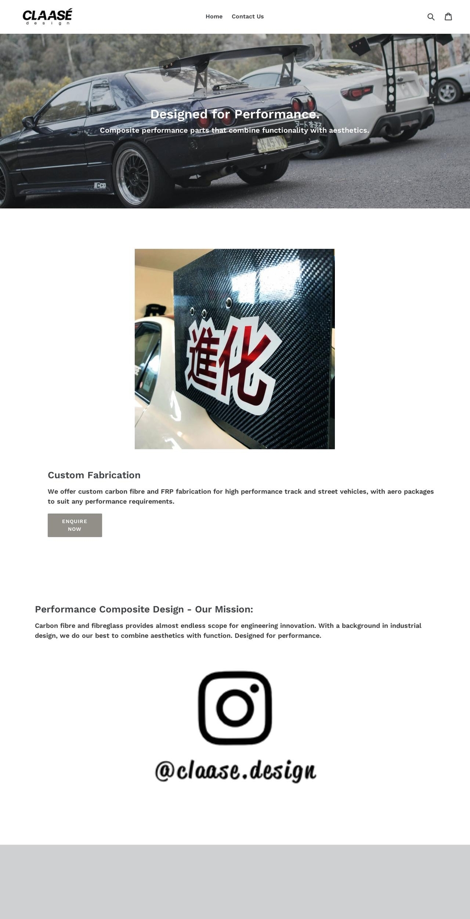 claasedesign.com.au shopify website screenshot
