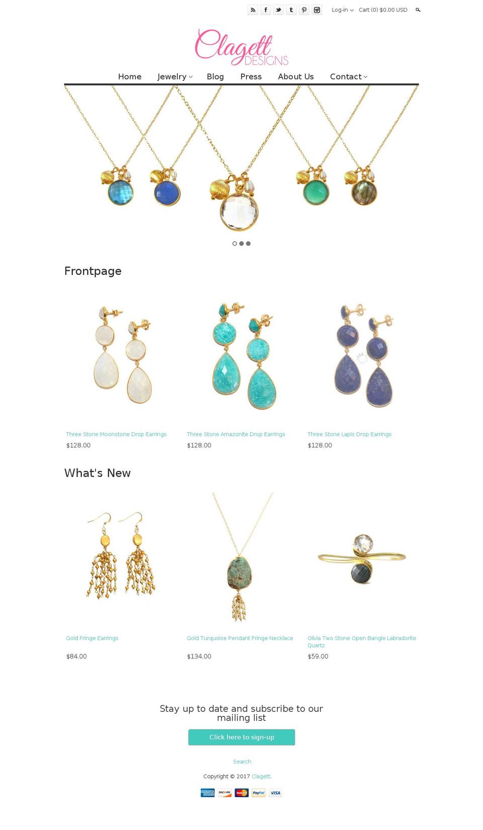 clagettdesigns.com shopify website screenshot