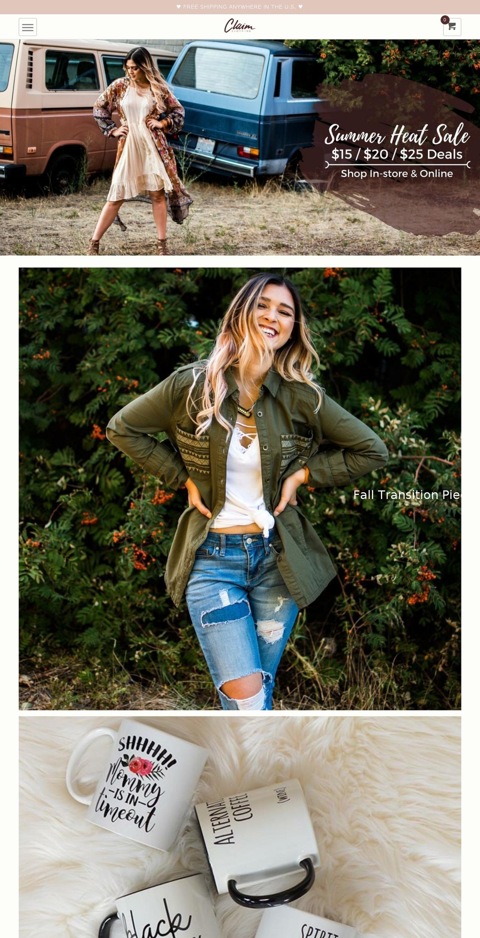 claimyourcloset.com shopify website screenshot