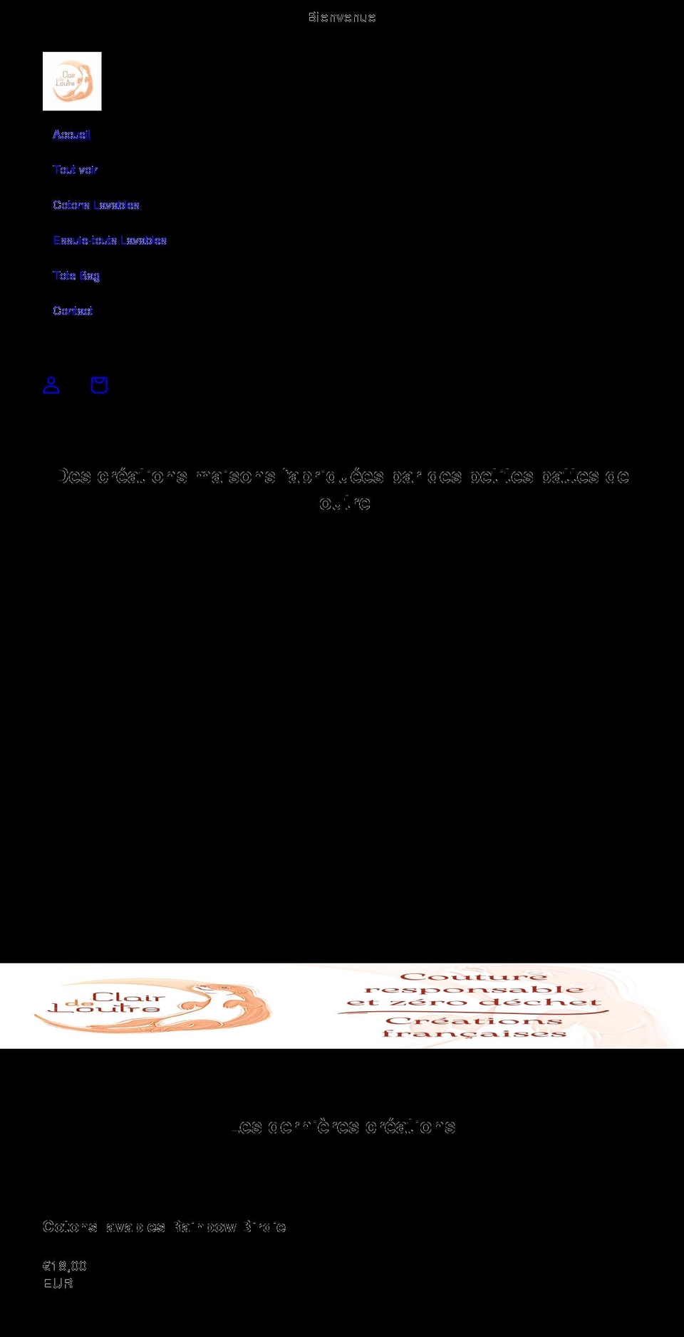 clairdeloutre.com shopify website screenshot