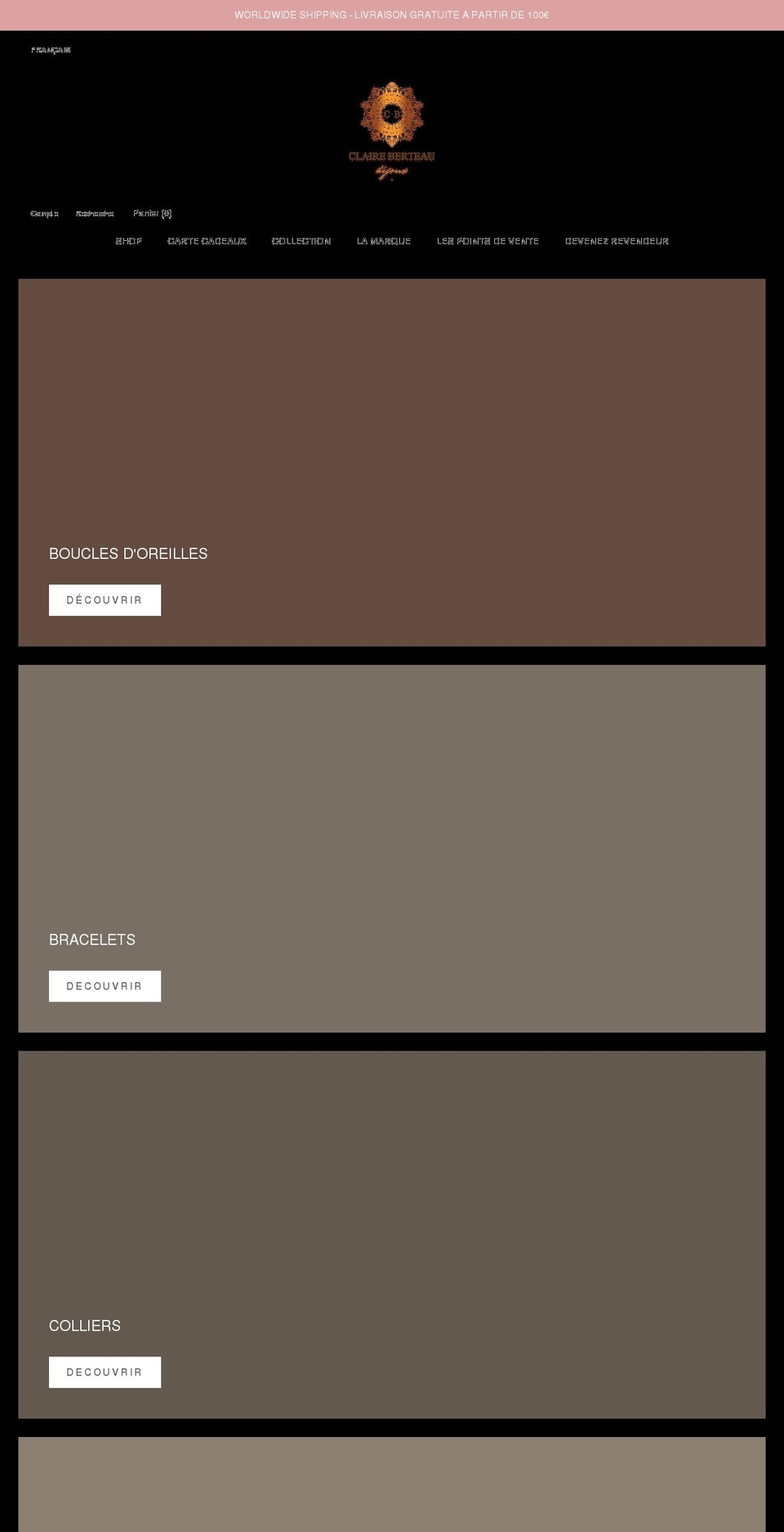 claireberteau.com — Shopify storefront screenshot
