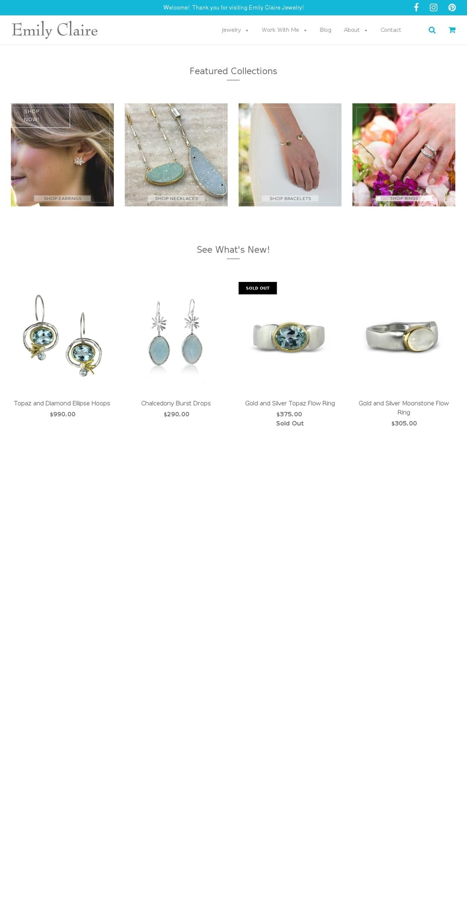 clairejacobsjewelry.com — Shopify storefront screenshot