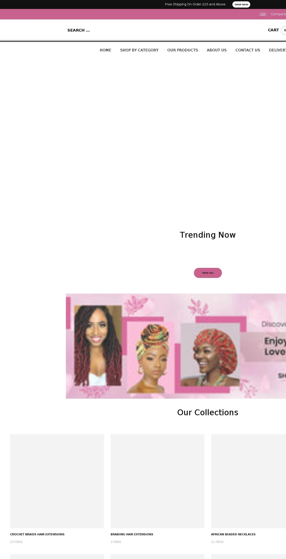clairesbeautyshop.com shopify website screenshot