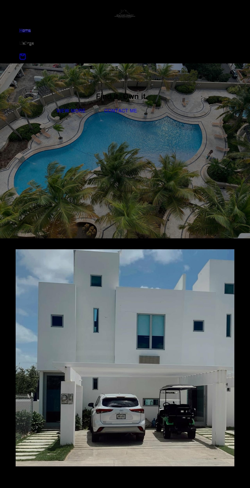 clairesrealty.com shopify website screenshot