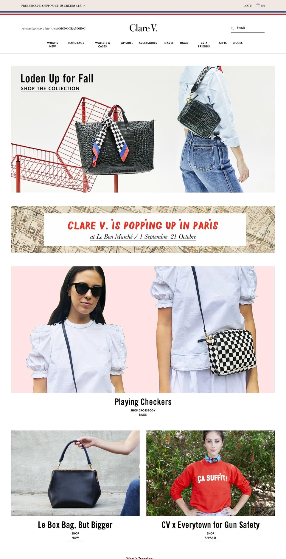 Live Production - Post EOS sale Shopify theme site example clairevcollection.com