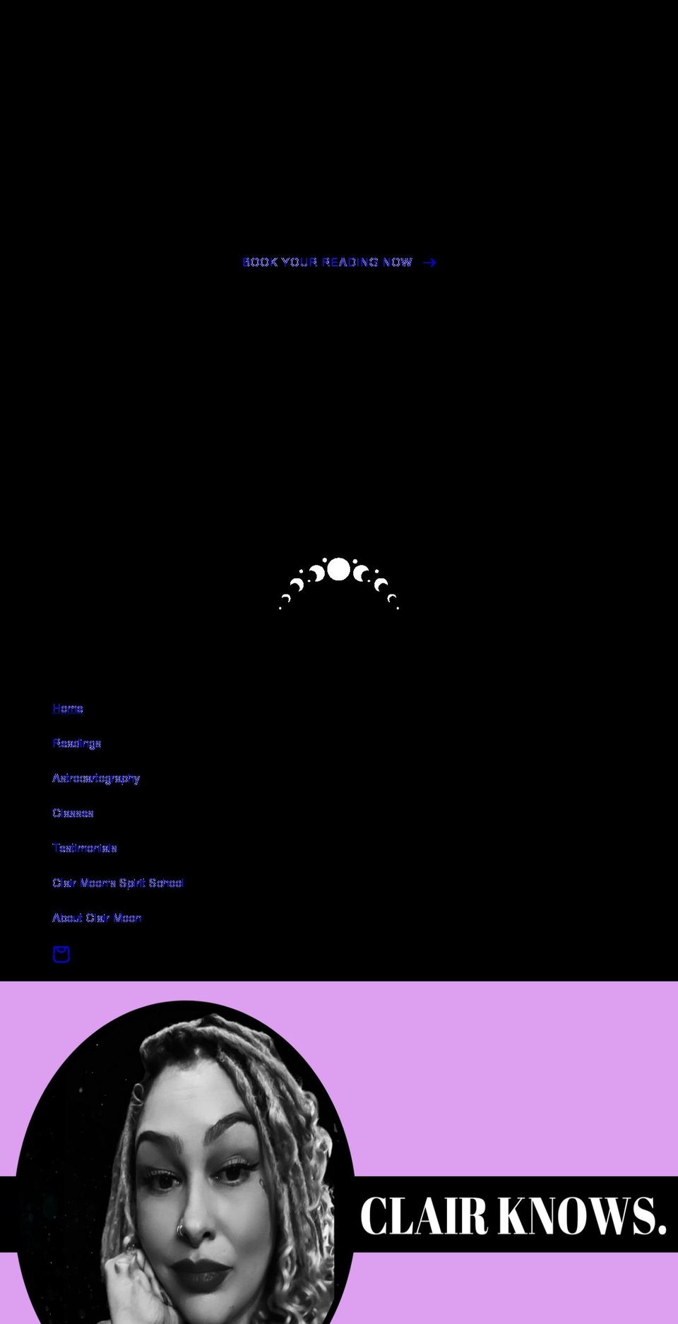 clairmoon.com shopify website screenshot