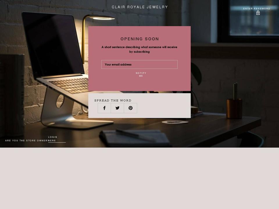 clairroyale.com shopify website screenshot