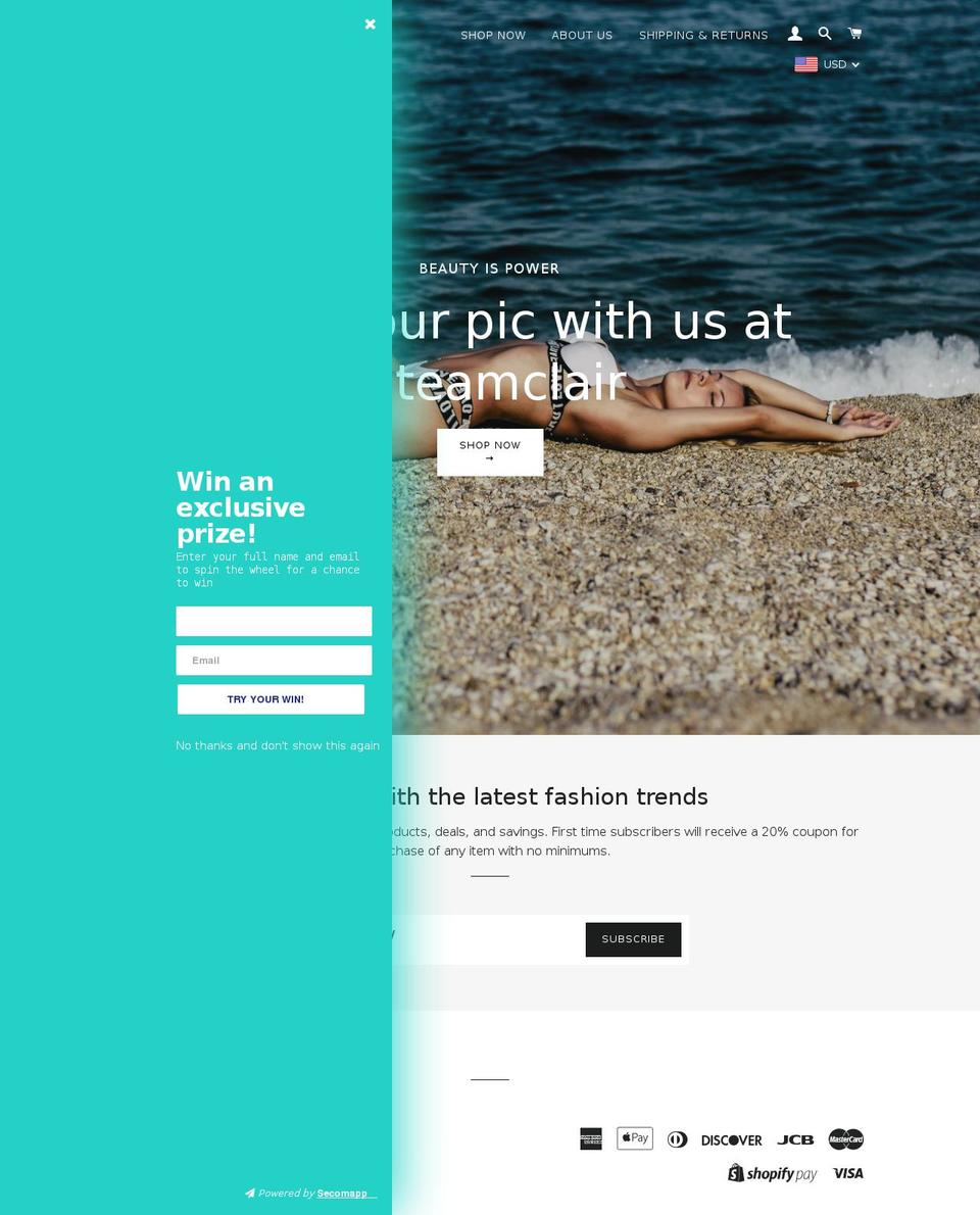 clairscloset.com — Shopify storefront screenshot