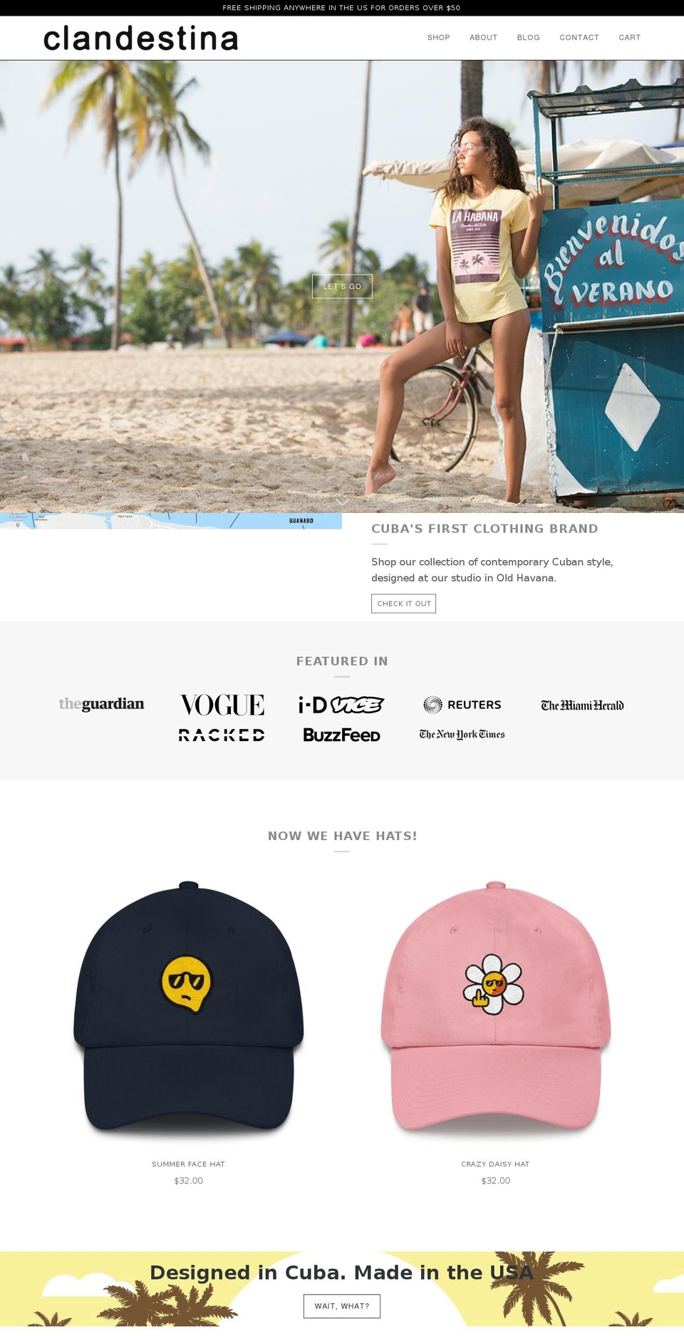 clandestina.co shopify website screenshot