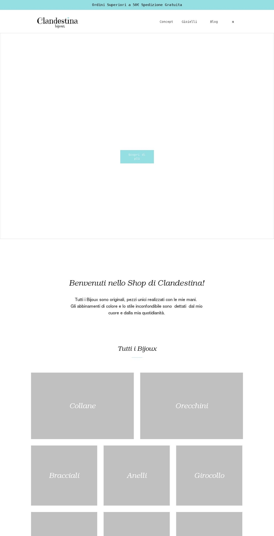 clandestina.net shopify website screenshot