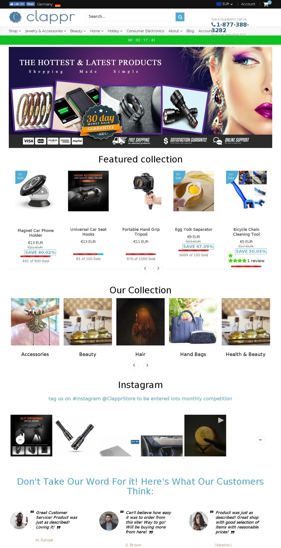 clappr.com — Shopify storefront screenshot