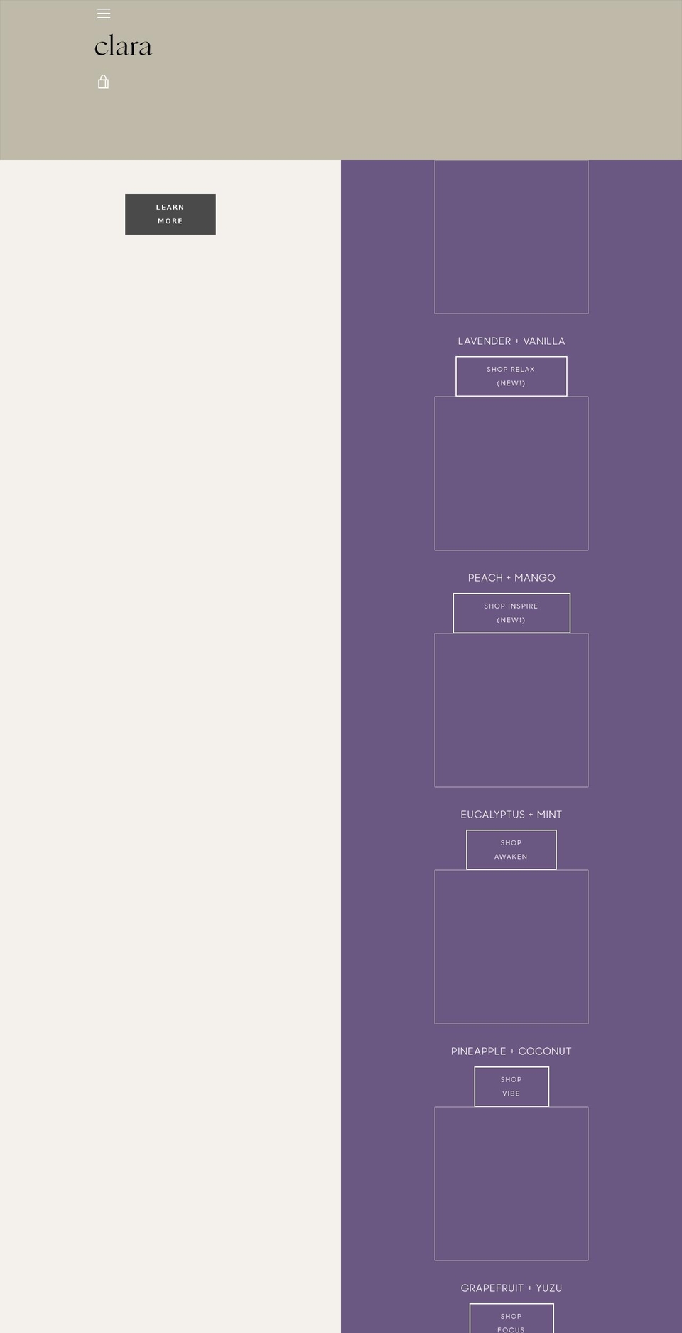 claralife.com shopify website screenshot