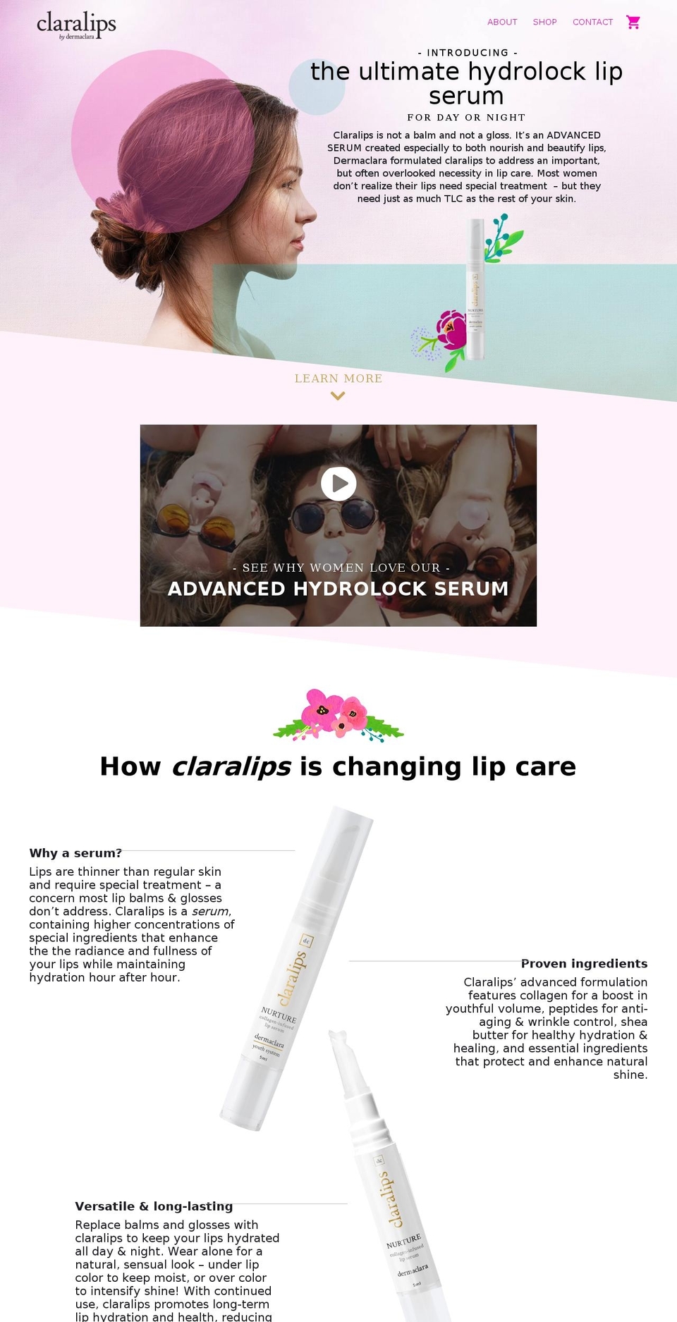 claralips.com shopify website screenshot