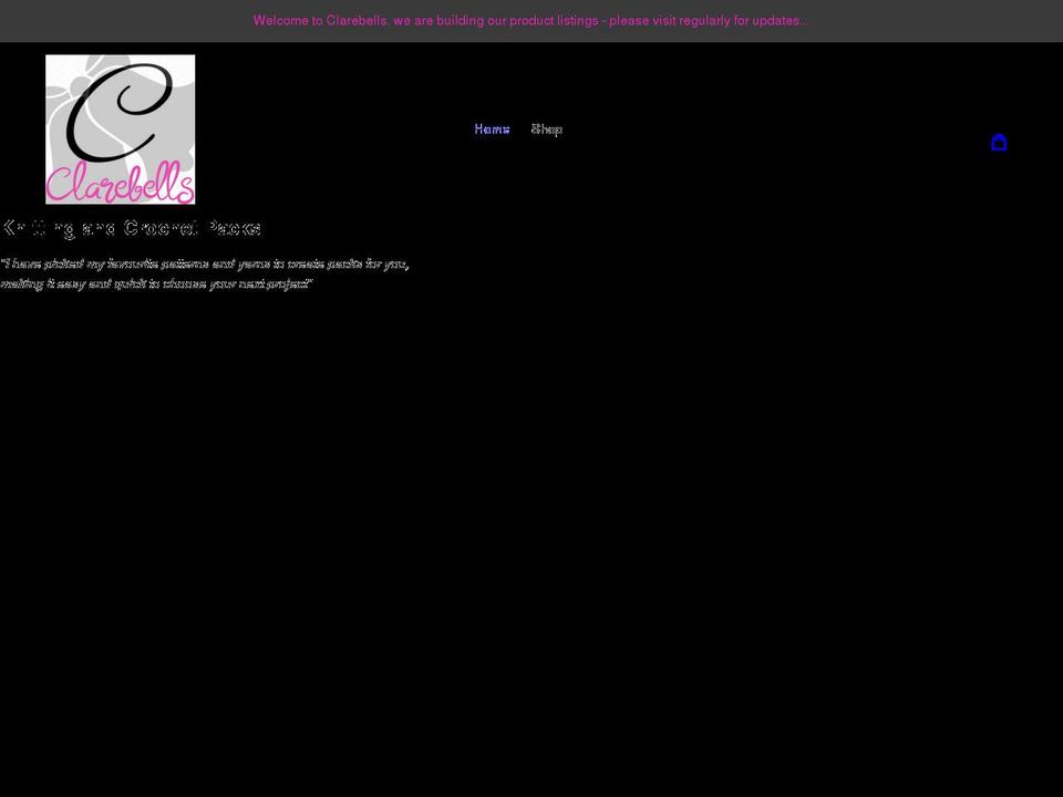 clarebells.com shopify website screenshot