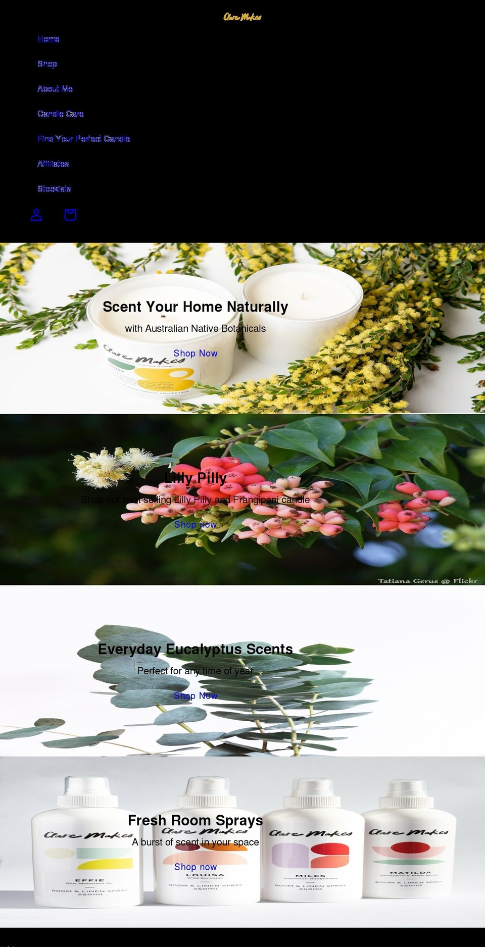 claremakes.com.au shopify website screenshot