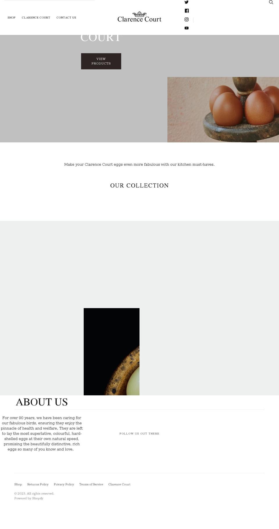 clarenceboutique.co.uk shopify website screenshot