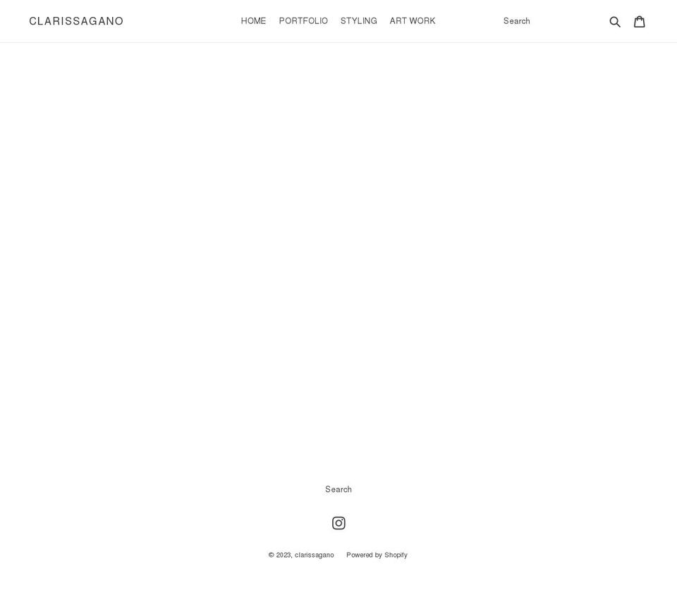 clarissagano.com shopify website screenshot