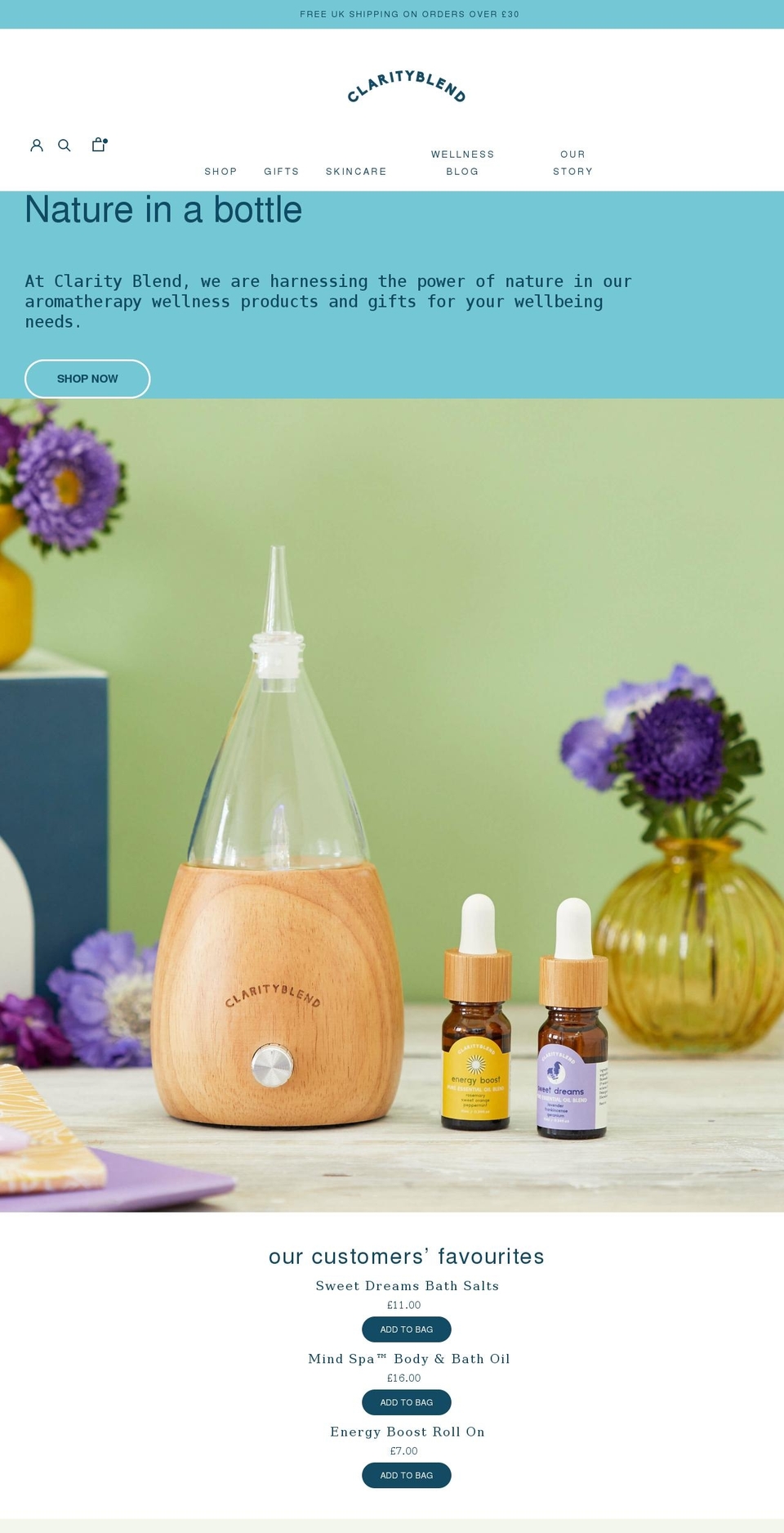 clarityblend.com shopify website screenshot