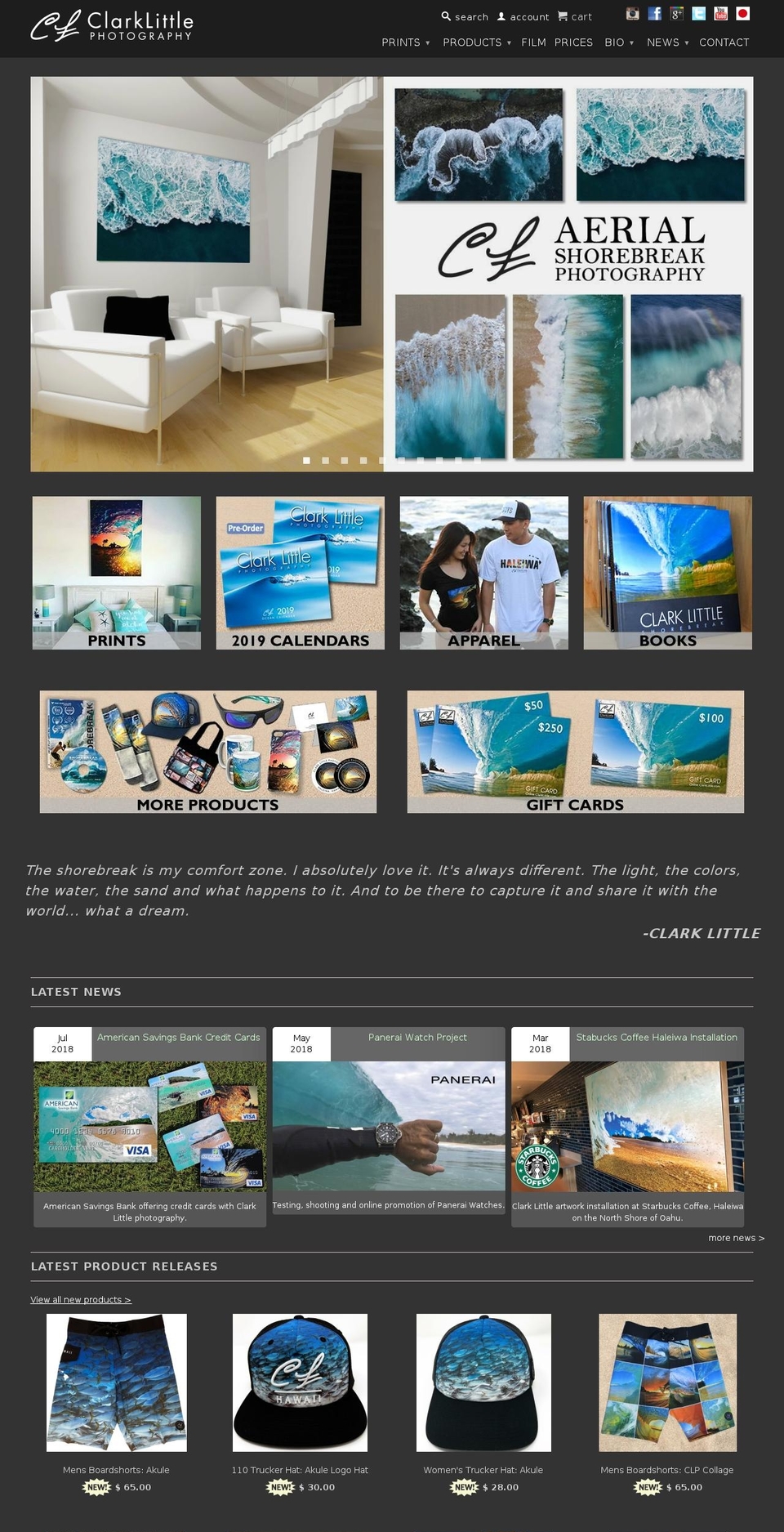clark-little-photography.myshopify.com shopify website screenshot