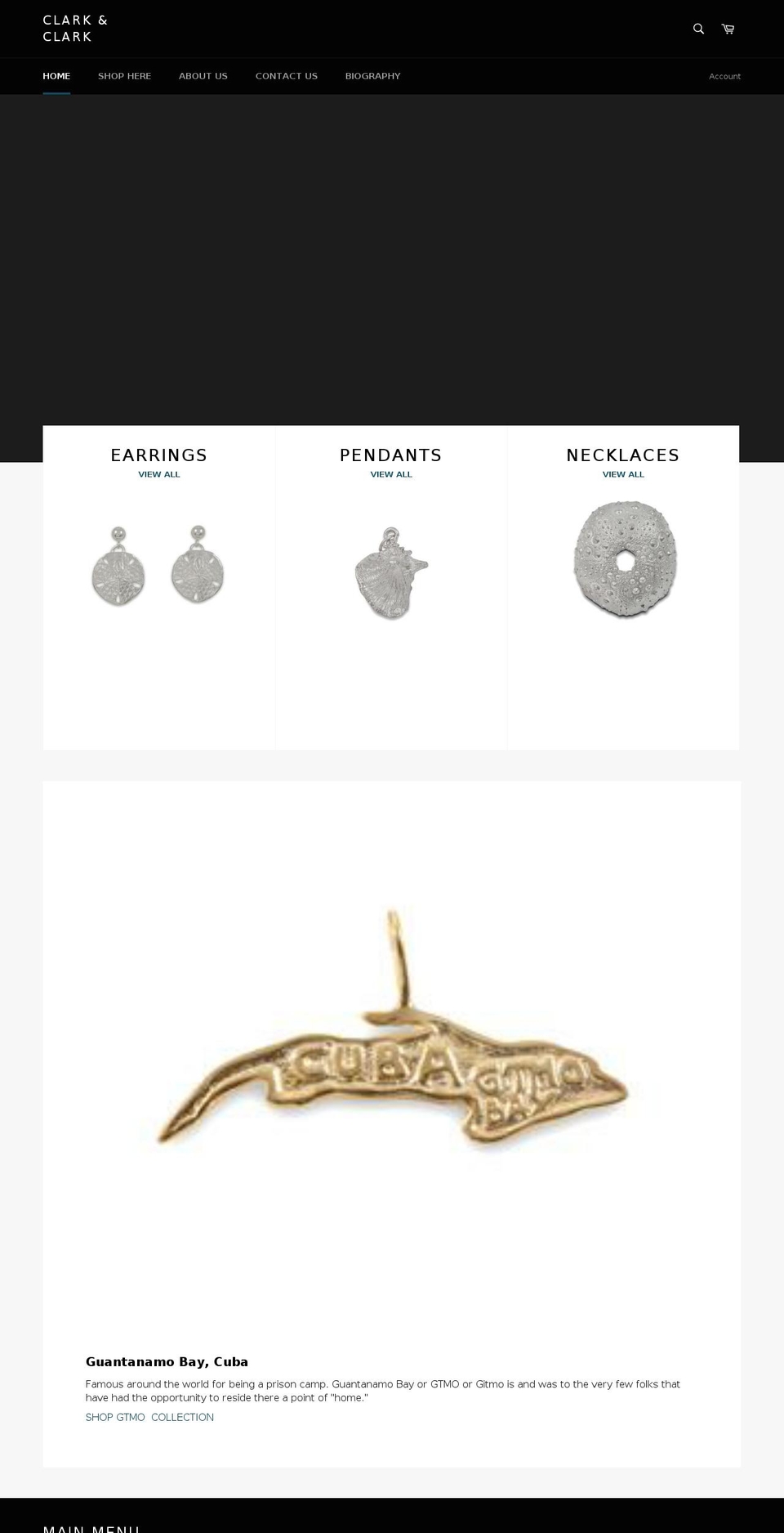 clarkandclarkjewelry.com — Shopify storefront screenshot