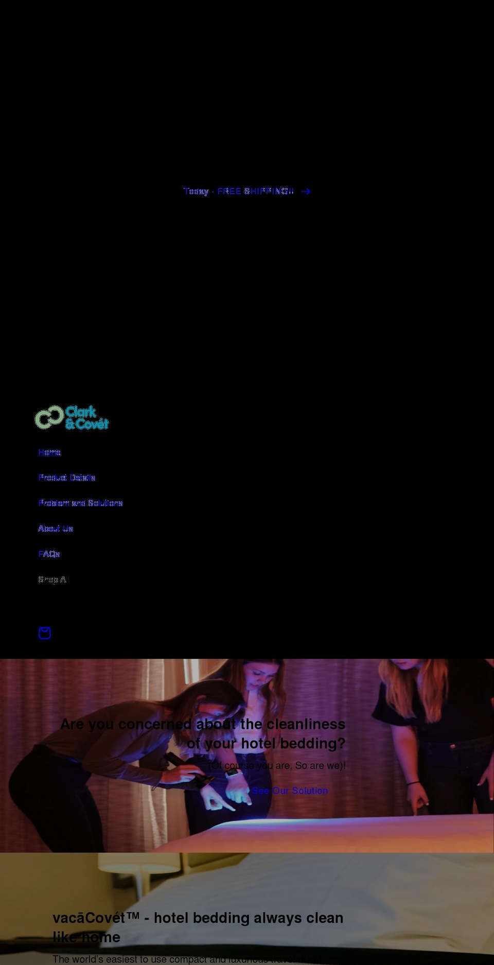 clarkandcovet.com shopify website screenshot