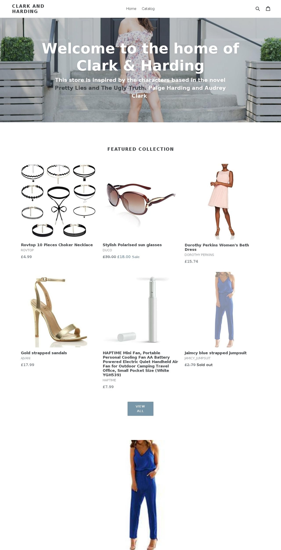 clarkandharding.com — Shopify storefront screenshot