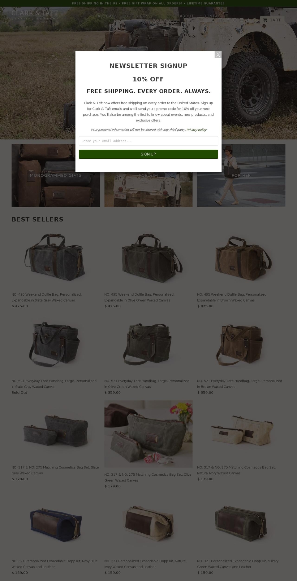 clarkandtaft.com shopify website screenshot
