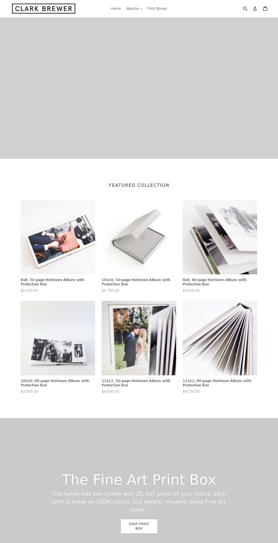 clarkbrewerphoto.com — Shopify storefront screenshot
