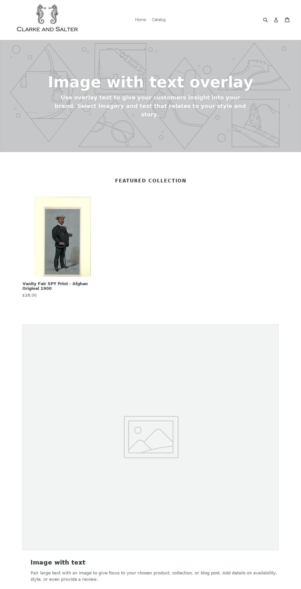 clarkeandsalter.com — Shopify storefront screenshot