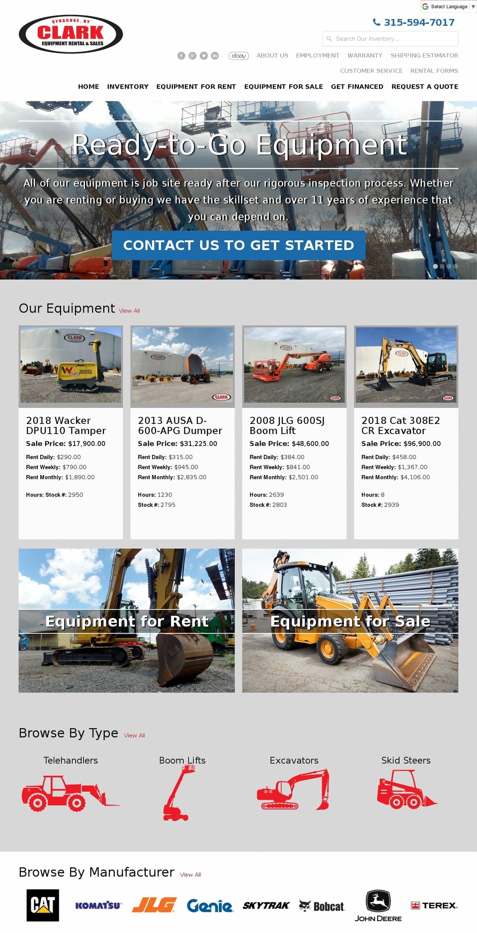 Copy of current theme Shopify theme site example clarkequip.com
