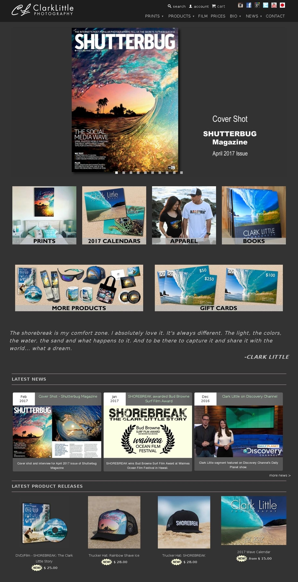 clarklittle.com shopify website screenshot