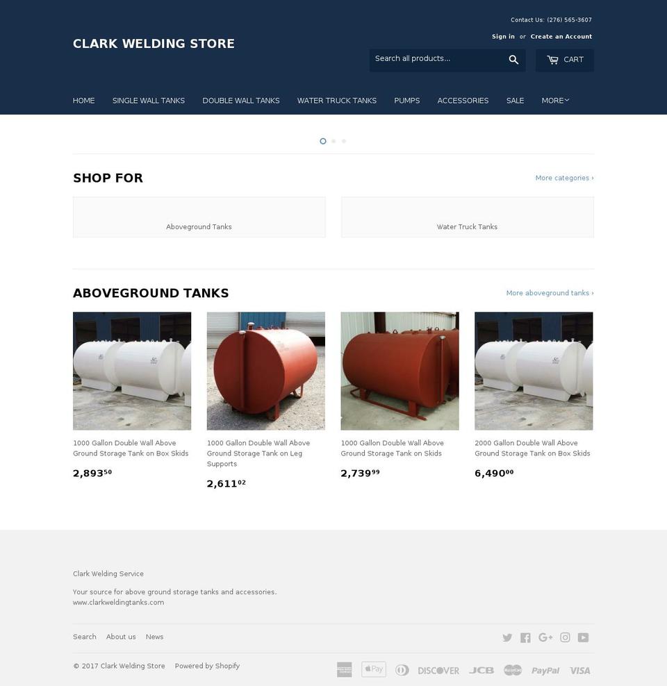 clarkproductsonline.com shopify website screenshot