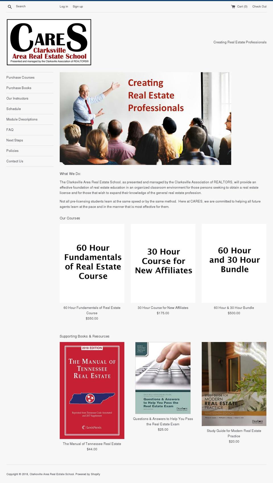 clarksvillereschool.com shopify website screenshot