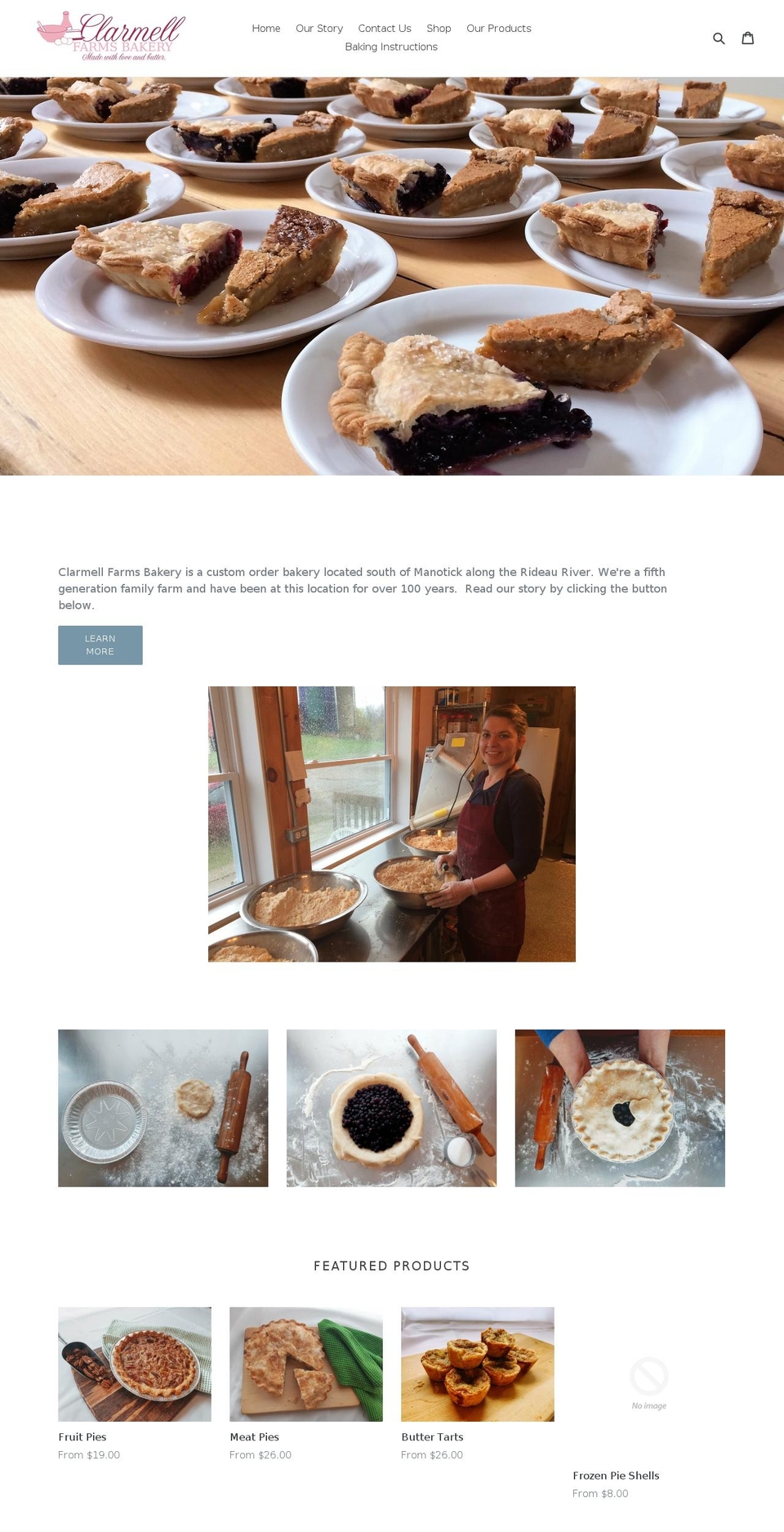 clarmellfarms.com shopify website screenshot