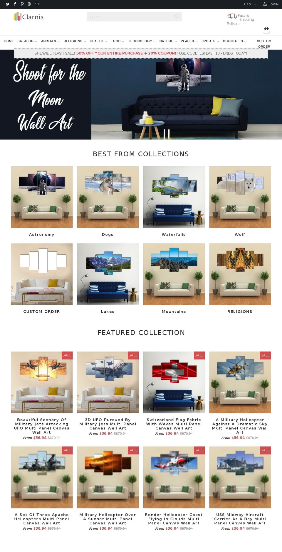 clarnia.com — Shopify storefront screenshot