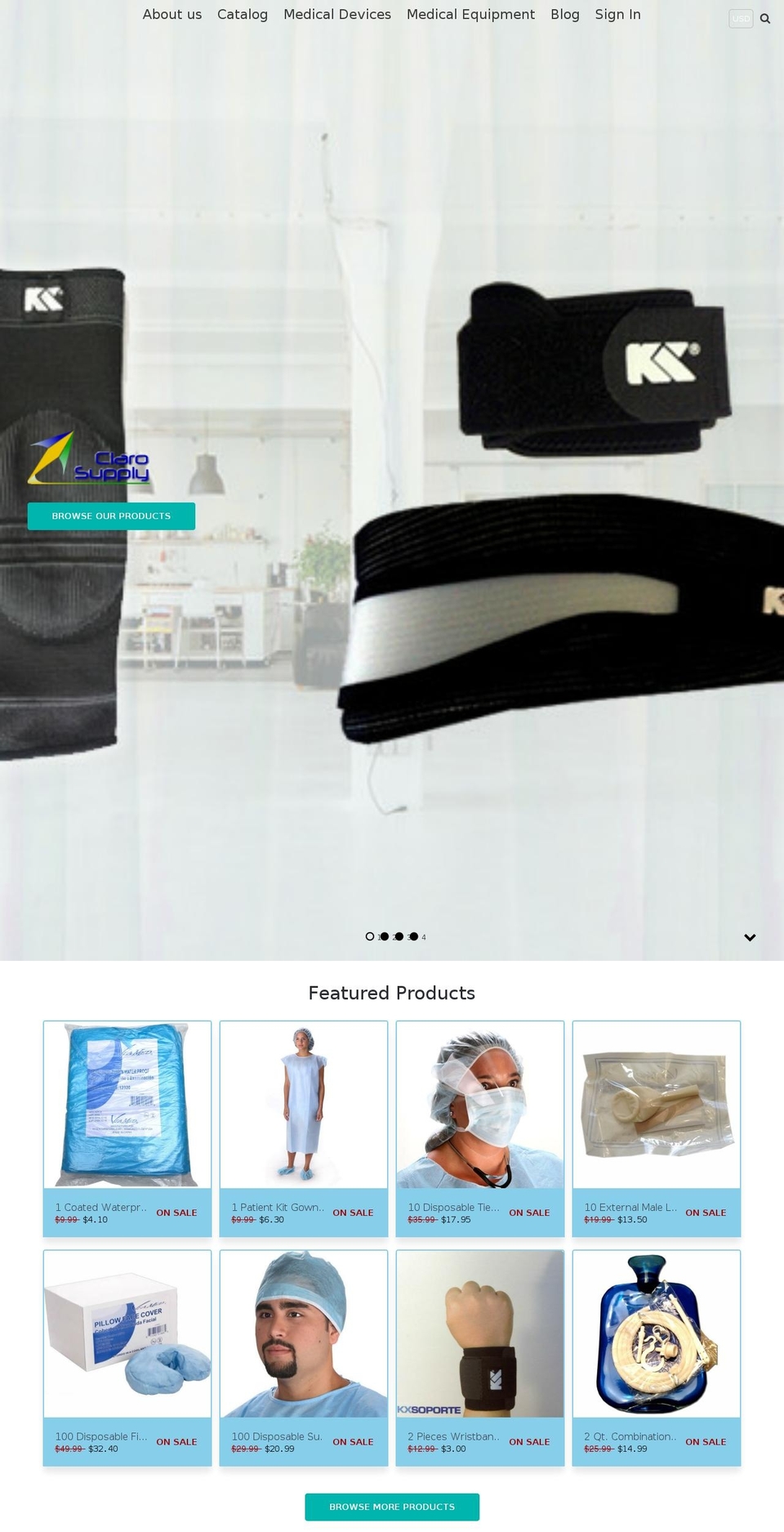 clarosupply.com shopify website screenshot
