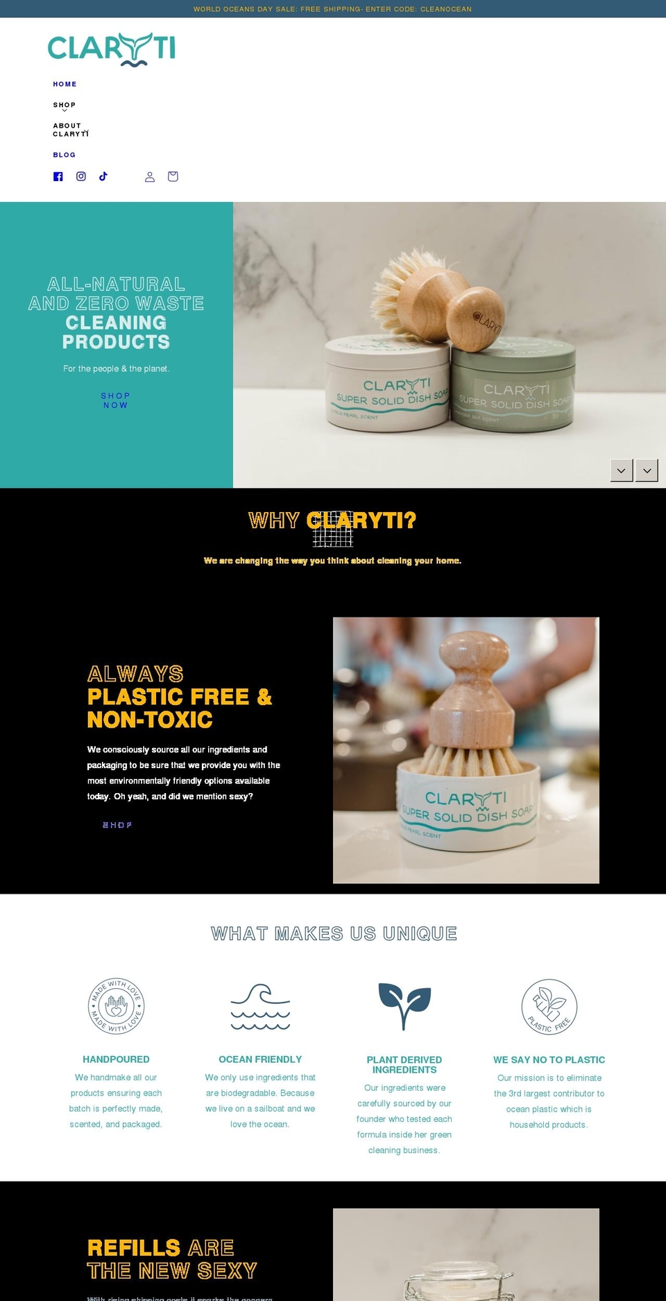 Moodring- Shopify theme site example claryti.com