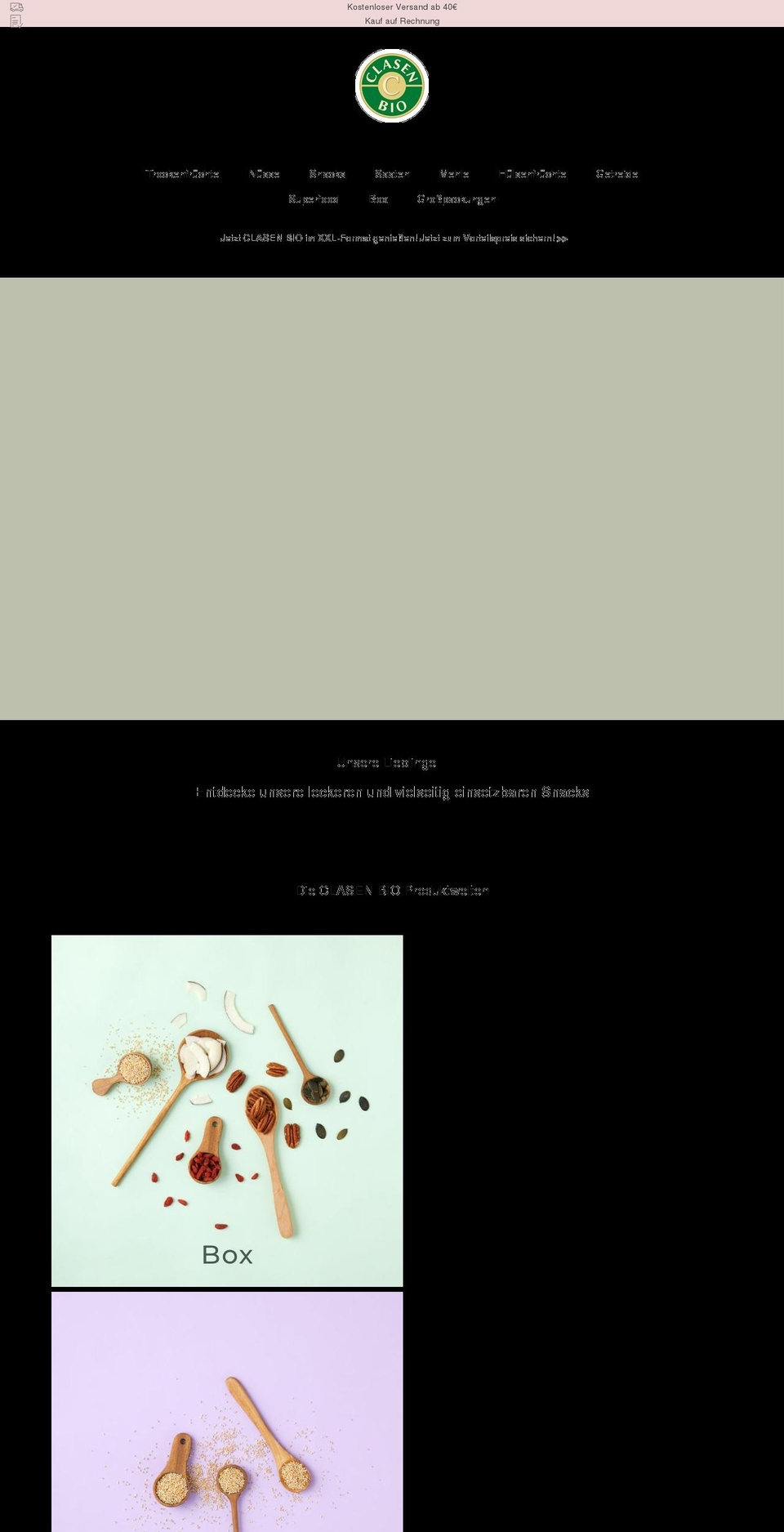 clasen-bio.de shopify website screenshot