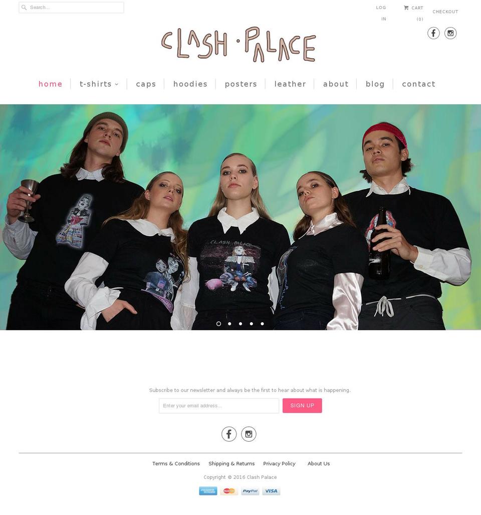 clashpalace.com shopify website screenshot