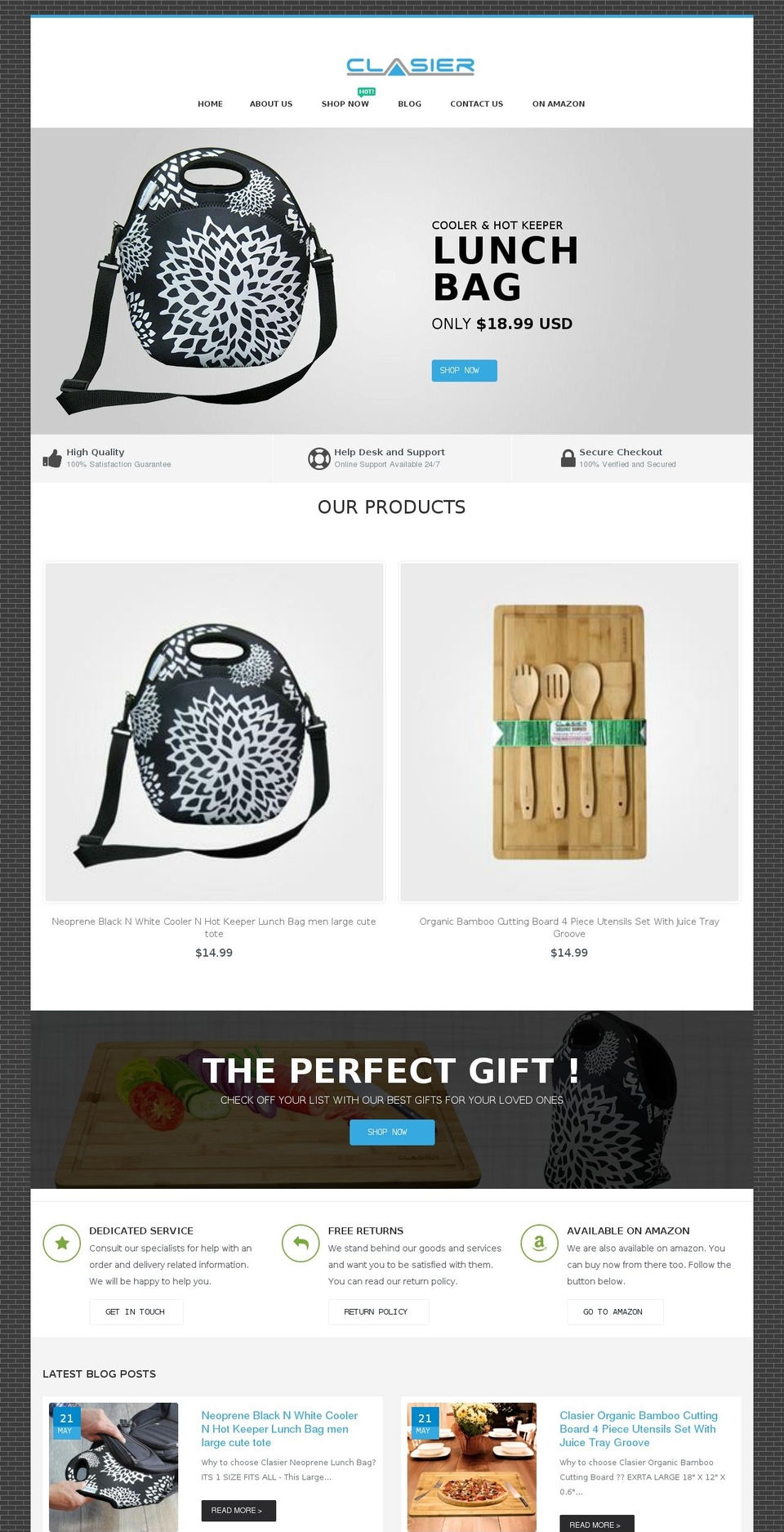 clasier.com — Shopify storefront screenshot