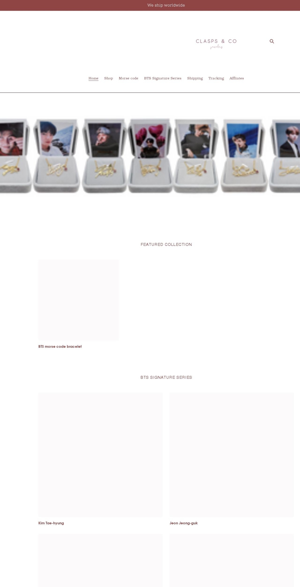 claspsandco.com shopify website screenshot