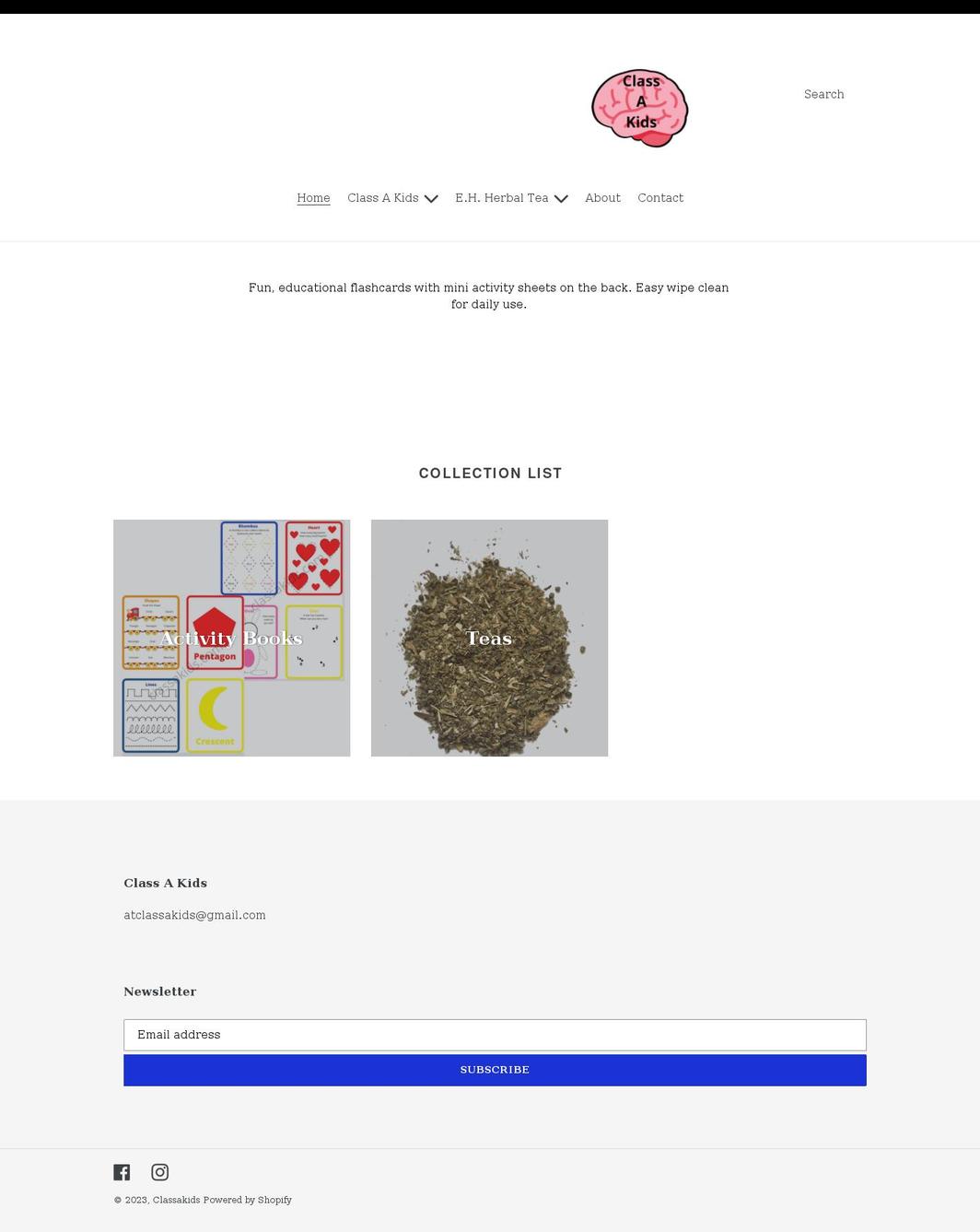 classakids.com shopify website screenshot
