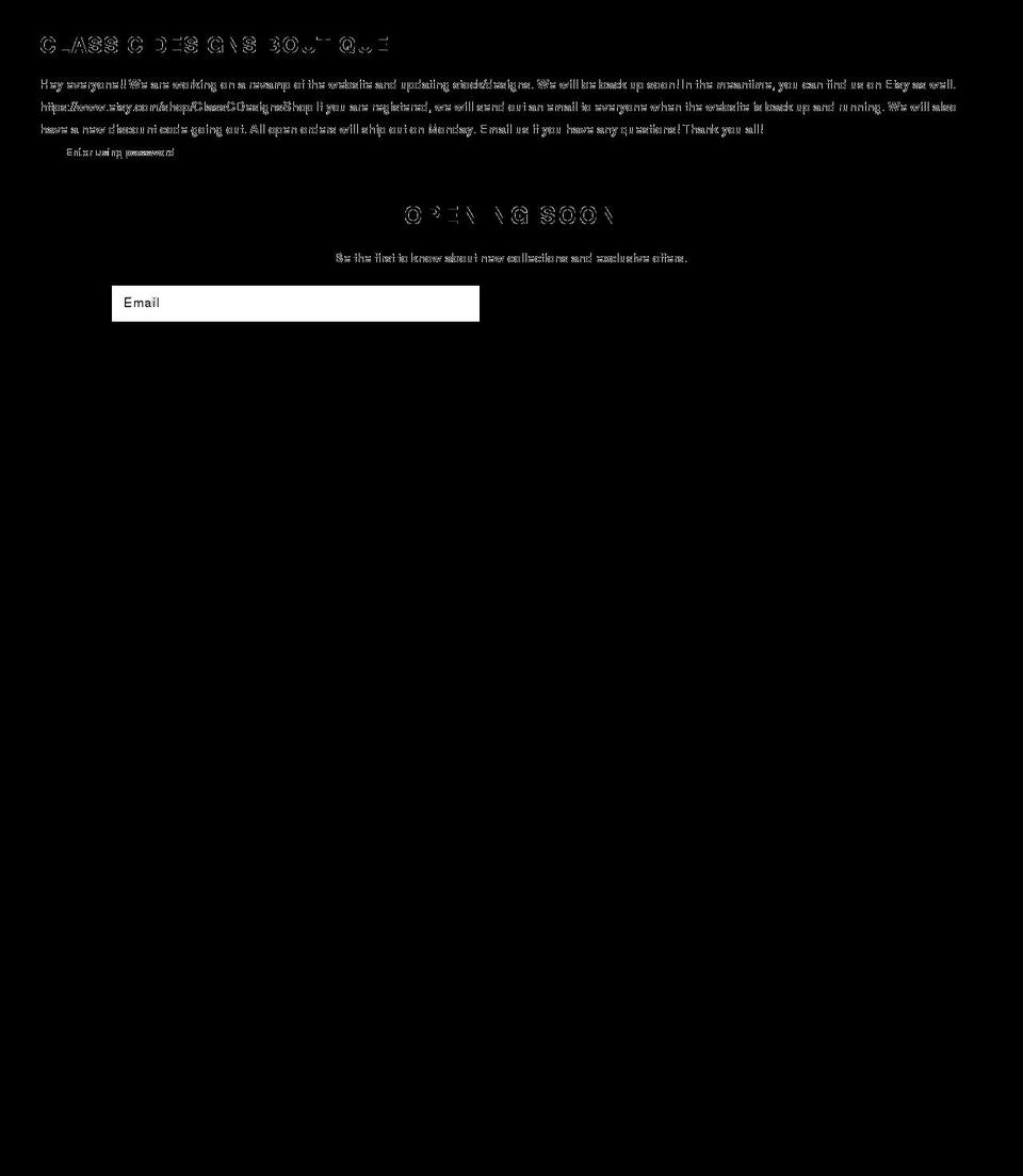 classcdesignsboutique.com shopify website screenshot