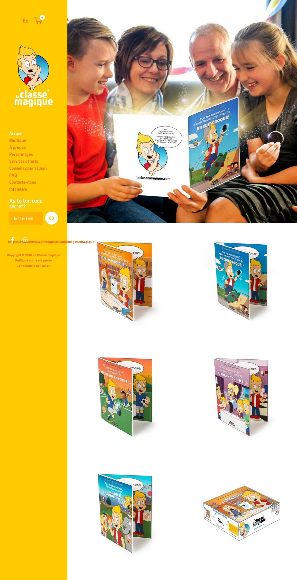 classemagique.com — Shopify storefront screenshot