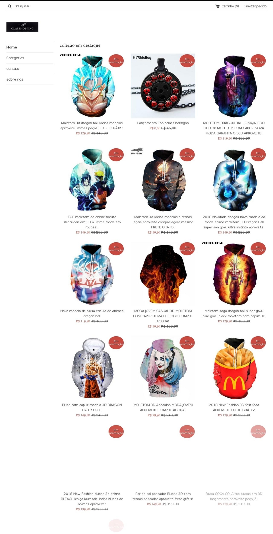 classhopping.com — Shopify storefront screenshot