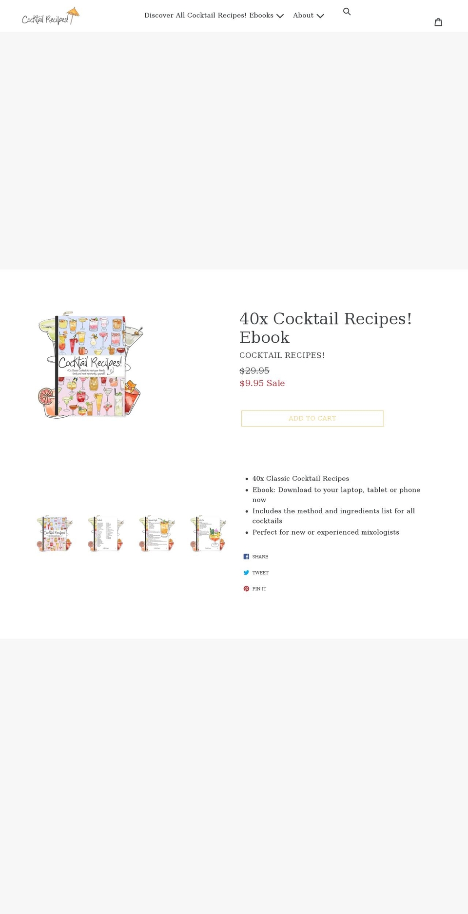classic-cocktail-recipes.myshopify.com shopify website screenshot